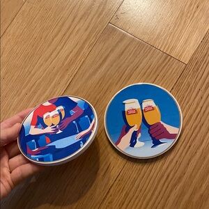 🍻 Rare Stella Artois ceramic Coasters Set
